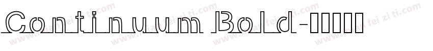 Continuum Bold字体转换
